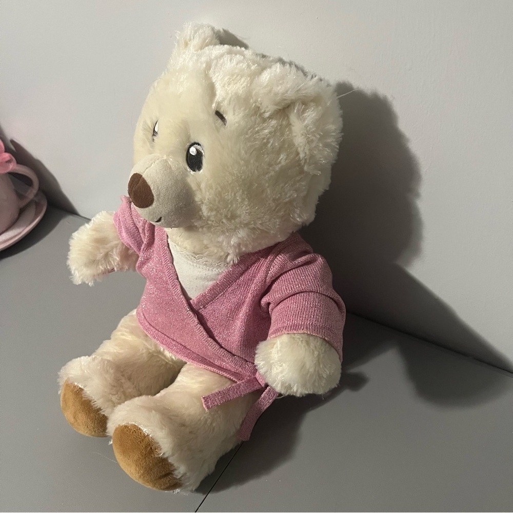 Build-A-Bear Workshop Teddy Bear Pink Wrap Shirt 2022 - Picture 3 of 12